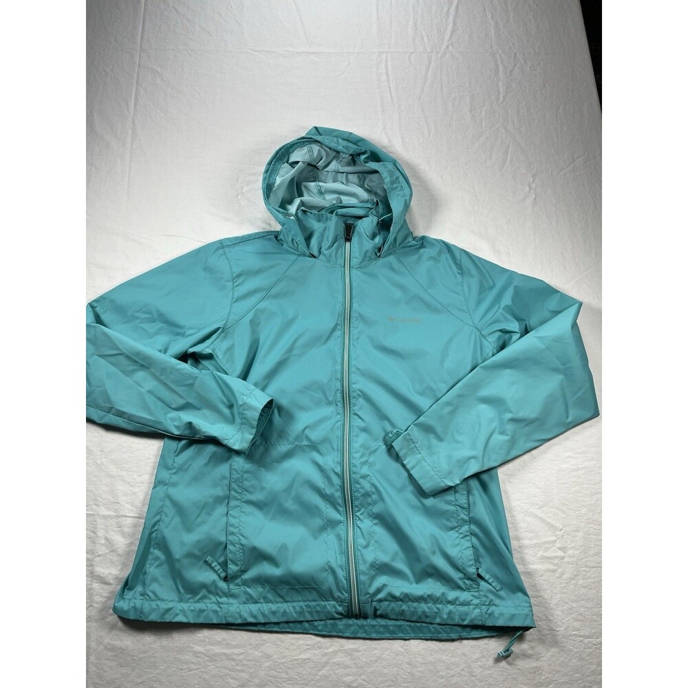 Columbia Womens Switchback III Jacket Size XLTeal Raincoat Windbreaker